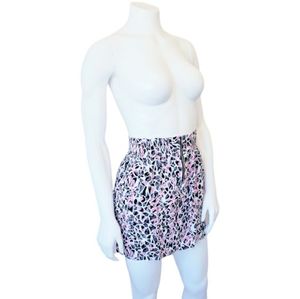 Pink Black & White Mini Skirt